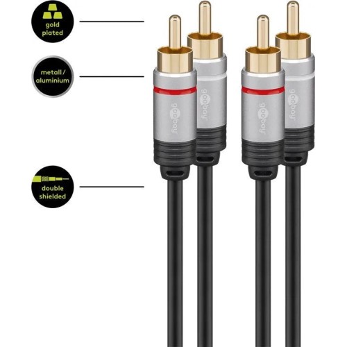 GOOBAY PLUS (1.5 M.), STEREO AUDIO KABELIS GOOBAY PLUS (1.5 M.), STEREO AUDIO KABELIS