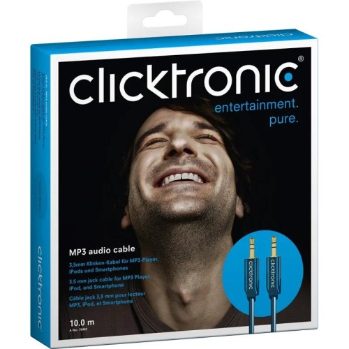 CLICKTRONIC (10 M.), AUX MP3 AUDIO KABELIS CLICKTRONIC (10 M.), AUX MP3 AUDIO KABELIS