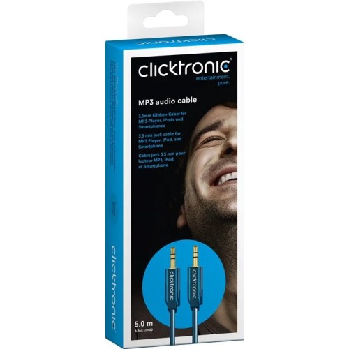 CLICKTRONIC (5 M.), AUX MP3 AUDIO KABELIS CLICKTRONIC (5 M.), AUX MP3 AUDIO KABELIS