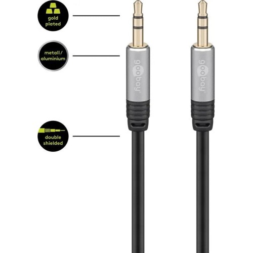GOOBAY PLUS STEREO MP3 (5 M), KABELIS ADAPTERIS GOOBAY PLUS STEREO MP3 (5 M), KABELIS ADAPTERIS