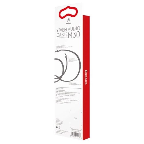 AUX ĮĖJIMO LAIDAS BASEUS AUX YIVEN CABLE BLACK/RED 1M, 3.5MM KIŠTUKAI AUX ĮĖJIMO LAIDAS BASEUS AUX YIVEN CABLE BLACK/RED 1M, 3.5MM KIŠTUKAI