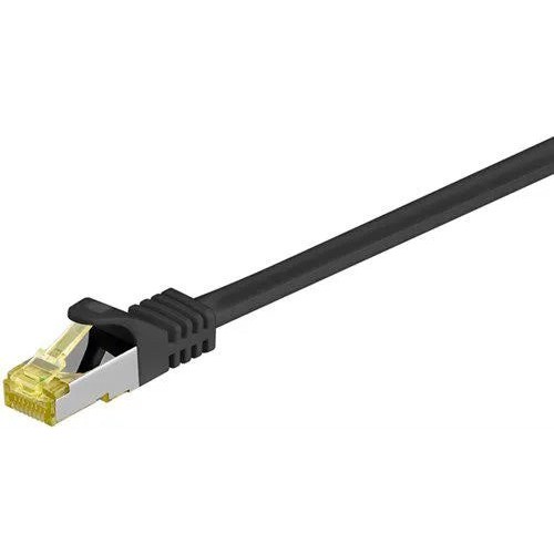 GOOBAY RJ45 PATCH CORD CAT 6A S/FTP (PIMF), 15 M, JUODAS PLOKŠČIAS TINKLO KABELIS