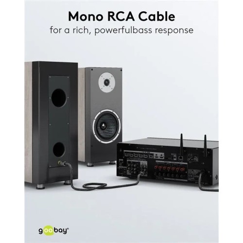 GOOBAY MONO RCA, KABELIS, 10M GOOBAY MONO RCA, KABELIS, 10M