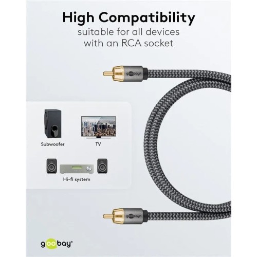 GOOBAY MONO RCA, KABELIS, 10M GOOBAY MONO RCA, KABELIS, 10M