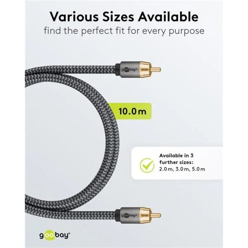 GOOBAY MONO RCA, KABELIS, 10M GOOBAY MONO RCA, KABELIS, 10M