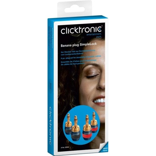 CLICKTRONIC SIMPLELOCK, BANANA TIPO KABELIO JUNGTYS CLICKTRONIC SIMPLELOCK, BANANA TIPO KABELIO JUNGTYS