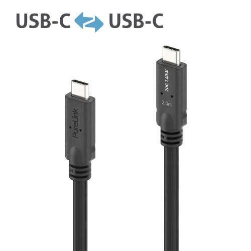 PI6600-020 USB-C Į USB-C KABELIS SU E-MARKER USB4 GEN2X2 20GBPS, 240W - PUREINSTALL 2M PI6600-020 USB-C Į USB-C KABELIS SU E-MARKER USB4 GEN2X2 20GBPS, 240W - PUREINSTALL 2M