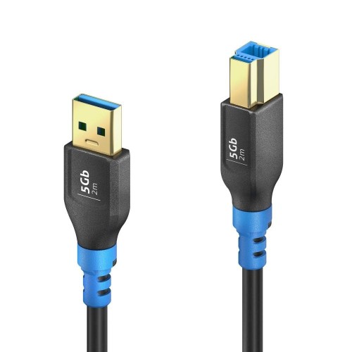 FI-U300-020 FLEXINSTALL USB-A Į USB-B KABELIS, USB 3 5GBPS, 2M