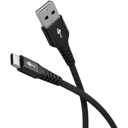 GOOBAY USB-C Į USB-A, TEKSTILINIS KABELIS, 15W, 1 M GOOBAY USB-C Į USB-A, TEKSTILINIS KABELIS, 15W, 1 M