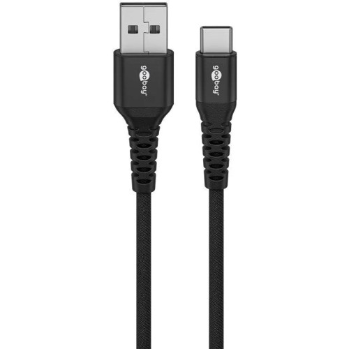 GOOBAY USB-C Į USB-A, TEKSTILINIS KABELIS, 15W, 1 M GOOBAY USB-C Į USB-A, TEKSTILINIS KABELIS, 15W, 1 M