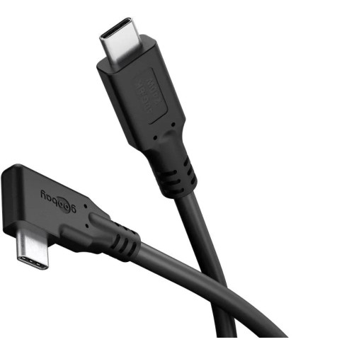 GOOBAY USB-C, GREITO ĮKROVIMO KABELIS 2 M, 240 W PD, USB4, 40 GBIT/S, 90° GOOBAY USB-C, GREITO ĮKROVIMO KABELIS 2 M, 240 W PD, USB4, 40 GBIT/S, 90°