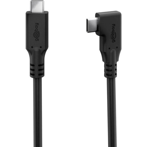 GOOBAY USB-C, GREITO ĮKROVIMO KABELIS 2 M, 240 W PD, USB4, 40 GBIT/S, 90° GOOBAY USB-C, GREITO ĮKROVIMO KABELIS 2 M, 240 W PD, USB4, 40 GBIT/S, 90°