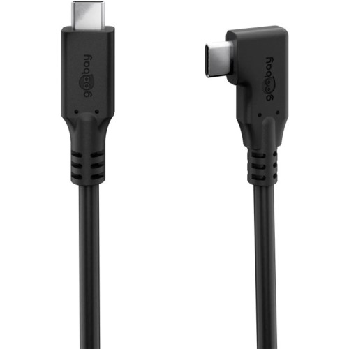 GOOBAY USB-C, GREITO ĮKROVIMO KABELIS 2 M, 100 W PD, USB4, 40 GBIT/S, 90° GOOBAY USB-C, GREITO ĮKROVIMO KABELIS 2 M, 100 W PD, USB4, 40 GBIT/S, 90°