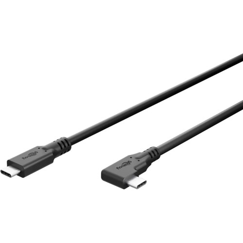 GOOBAY USB-C, GREITO ĮKROVIMO KABELIS 2 M, 100 W PD, USB4, 40 GBIT/S, 90° GOOBAY USB-C, GREITO ĮKROVIMO KABELIS 2 M, 100 W PD, USB4, 40 GBIT/S, 90°