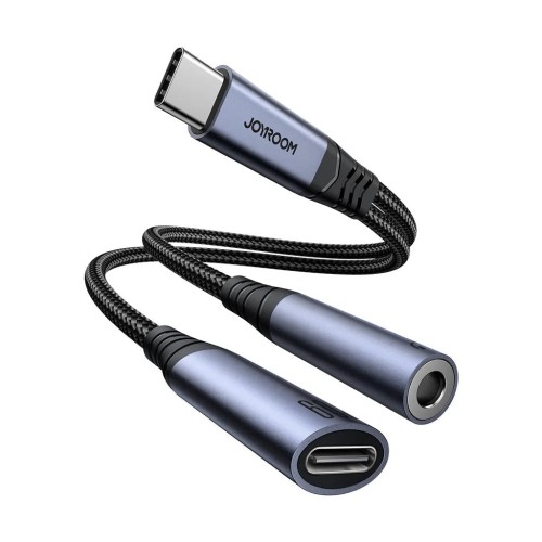 JOYROOM AUDIO ADAPTERIS USB-C Į 3.5 MM AUX + USB-C JOYROOM AUDIO ADAPTERIS USB-C Į 3.5 MM AUX + USB-C