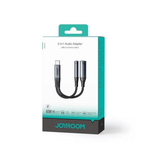 JOYROOM AUDIO ADAPTERIS USB-C Į 3.5 MM AUX + USB-C