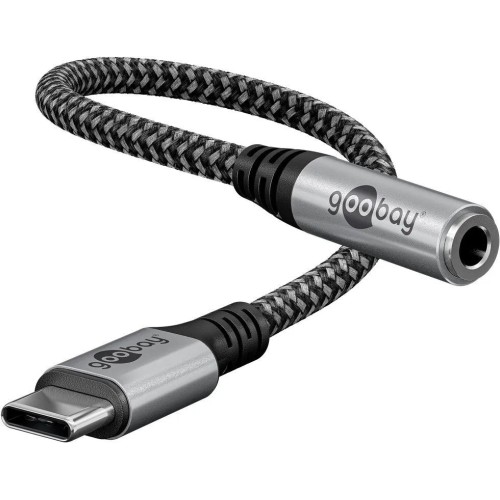 GOOBAY ADAPTER USB-C TO JACK, USB-C Į 3.5 MM AUSINIŲ AUX ADAPTERIS