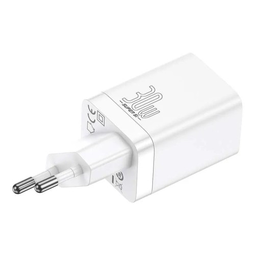 BASEUS SUPER SI PRO QUICK CHARGER USB + USB-C 30W, SIENINIS ĮKROVIKLIS BASEUS SUPER SI PRO QUICK CHARGER USB + USB-C 30W, SIENINIS ĮKROVIKLIS
