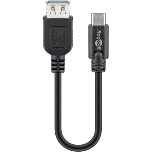 GOOBAY SYNC & CHARGE SUPER SPEED USB-C™ - USB A 3.0, 0.2 M. USB ADAPTERIS GOOBAY SYNC & CHARGE SUPER SPEED USB-C™ - USB A 3.0, 0.2 M. USB ADAPTERIS