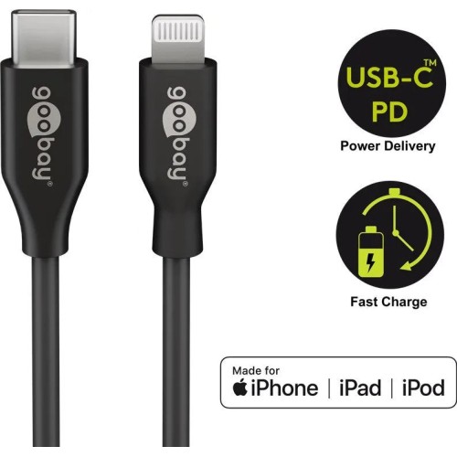 GOOBAY LIGHTNING - USB-C™, GREITO ĮKROVIMO KABELIS GOOBAY LIGHTNING - USB-C™, GREITO ĮKROVIMO KABELIS