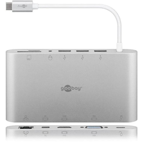 GOOBAY USB-C™ ALUMINIUM MULTIPORT, USB ADAPTERIS GOOBAY USB-C™ ALUMINIUM MULTIPORT, USB ADAPTERIS