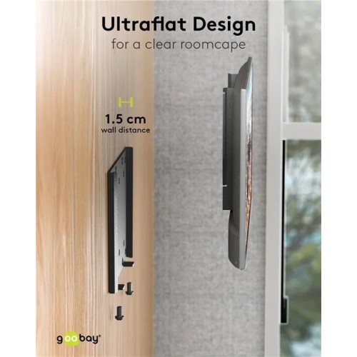 GOOBAY BASIC TV WALL MOUNT CARAVAN FIXED (S), LAIKIKLIS TELEVIZORIAMS