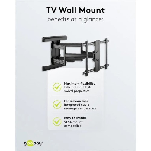 GOOBAY FULLMOTION (L), TV LAIKIKLIS WALL MOUNT PRO IKI 70KG.