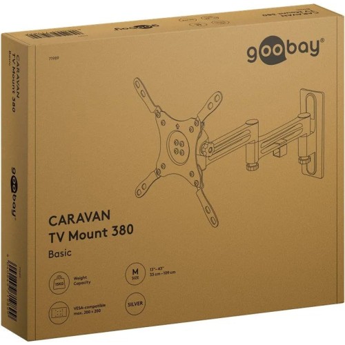 GOOBAY TV WALL MOUNT CARAVAN FULLMOTION (M), TELEVIZORIAUS SIENINIS LAIKIKLIS GOOBAY TV WALL MOUNT CARAVAN FULLMOTION (M), TELEVIZORIAUS SIENINIS LAIKIKLIS