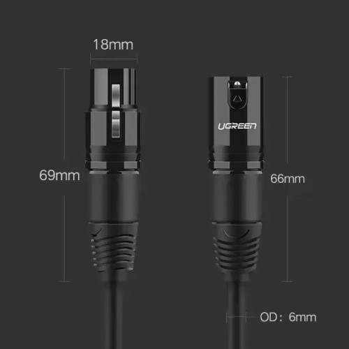 UGREEN AV130, (10 M.) XLR KABELIS UGREEN AV130, (10 M.) XLR KABELIS