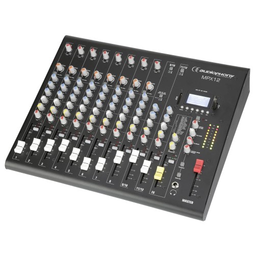 AUDIOPHONY MPX12 MIKŠERINIS PULTAS SU BLUETOOTH, USB, SD GROTUVU 12-KOS KANALŲ AUDIOPHONY MPX12 MIKŠERINIS PULTAS SU BLUETOOTH, USB, SD GROTUVU 12-KOS KANALŲ