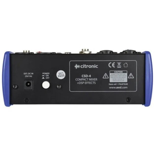 CITRONIC CSD-4, KOMPAKTIŠKAS MIKŠERIS BT / AUX CITRONIC CSD-4, KOMPAKTIŠKAS MIKŠERIS BT / AUX
