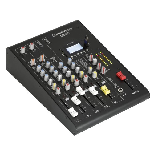 AUDIOPHONY MPX6, 6 KANALŲ MIKŠERINIS PULTAS SU KOMPRESORIUMI, EFEKTAIS IR USB,SD,BT AUDIOPHONY MPX6, 6 KANALŲ MIKŠERINIS PULTAS SU KOMPRESORIUMI, EFEKTAIS IR USB,SD,BT