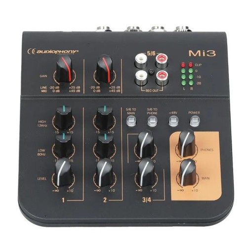 AUDIOPHONY MI3, MIKŠERINIS PULTAS 3-JŲ KANALŲ AUDIOPHONY MI3, MIKŠERINIS PULTAS 3-JŲ KANALŲ