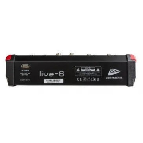 JB SYSTEM LIVE-6, 4-IŲ KANALŲ MIKŠERINIS PULTAS SU BLUETOOTH IR DSP EFEKTAIS JB SYSTEM LIVE-6, 4-IŲ KANALŲ MIKŠERINIS PULTAS SU BLUETOOTH IR DSP EFEKTAIS