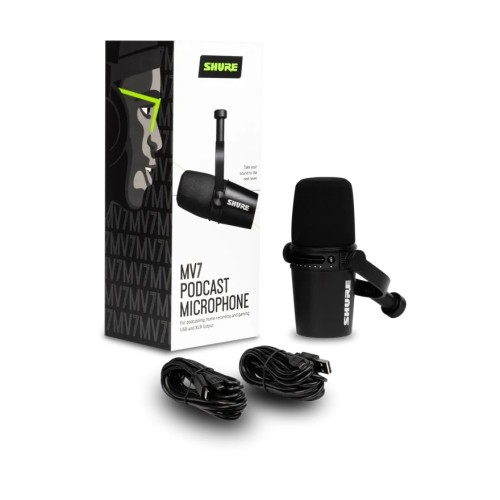 SHURE MV7, MIKROFONAS (ĮVAIRIŲ SPALVŲ)