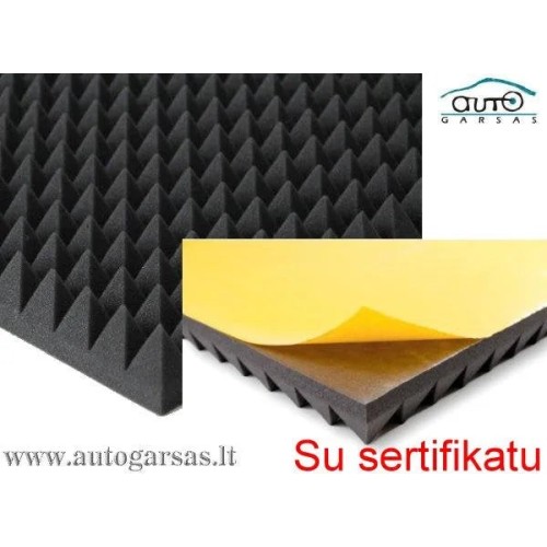 AKUSTINIS POROLONAS „PIRAMIDĖS-F“ (1X1M), SU SERTIFIKATU (LIPNUS) AKUSTINIS POROLONAS „PIRAMIDĖS-F“ (1X1M), SU SERTIFIKATU (LIPNUS)