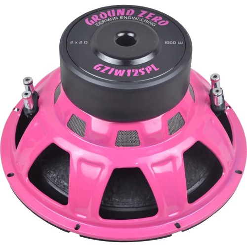 GROUND ZERO GZIW 12SPL PINK, AUTOMOBILINIS ŽEMŲ DAŽNIŲ GARSIAKALBIS