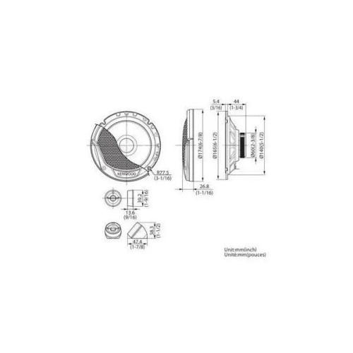 KENWOOD, KFC-E170P 17CM 2-JUOSTŲ KOMPONENTAI (300 W) KENWOOD, KFC-E170P 17CM 2-JUOSTŲ KOMPONENTAI (300 W)
