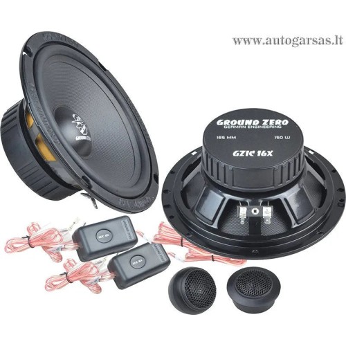 GARSIAKALBIAI GROUND ZERO GZIC 16X 16,5 CM, KOMPONENTAI, 150W, 2-JŲ JUOSTŲ GARSIAKALBIAI GROUND ZERO GZIC 16X 16,5 CM, KOMPONENTAI, 150W, 2-JŲ JUOSTŲ