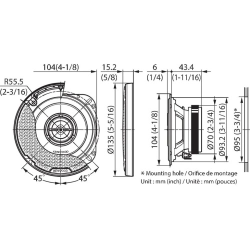 KENWOOD, KFC-PS1097, 10 CM /4 KENWOOD, KFC-PS1097, 10 CM /4