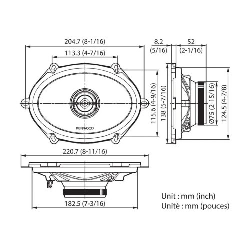 KENWOOD, KFC-PS5797C, 12.5X17.5 CM /5X7 KENWOOD, KFC-PS5797C, 12.5X17.5 CM /5X7