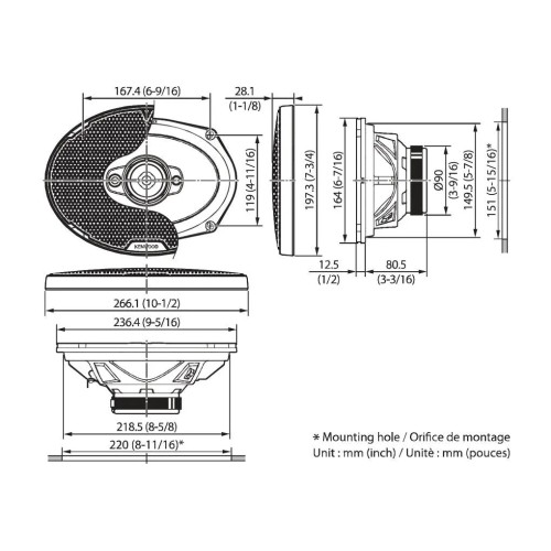 KENWOOD, KFC-PS6987, 15X23 CM /6X9 KENWOOD, KFC-PS6987, 15X23 CM /6X9