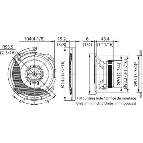 KENWOOD, KFC-PS1096, 10 CM /4 KENWOOD, KFC-PS1096, 10 CM /4