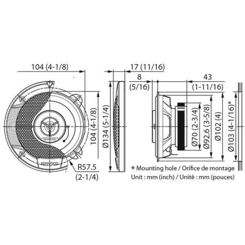 KENWOOD, KFC-S1066, 10 CM /4 KENWOOD, KFC-S1066, 10 CM /4