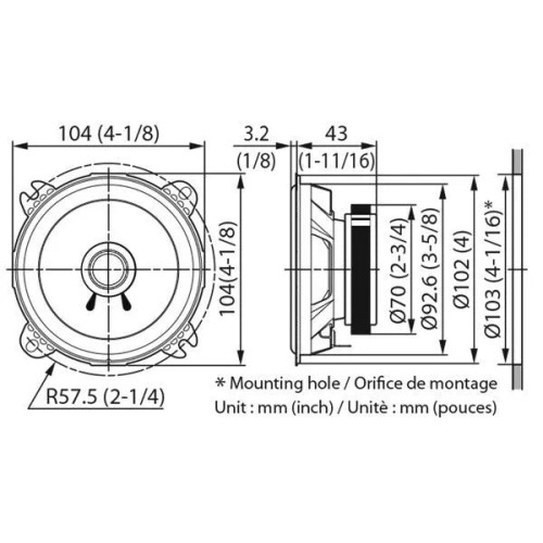 KENWOOD, KFC-S1056, 10 CM /4 KENWOOD, KFC-S1056, 10 CM /4