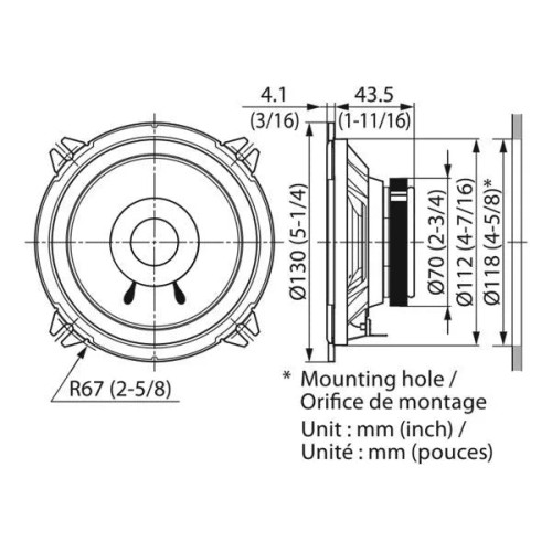 KENWOOD, KFC-S1356, 13 CM /5.25