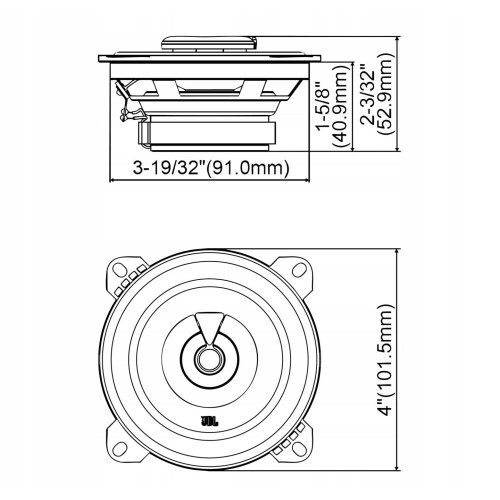 JBL STAGE1 42F, 10 CM KOAKSIALINIAI GARSIAKALBIAI JBL STAGE1 42F, 10 CM KOAKSIALINIAI GARSIAKALBIAI