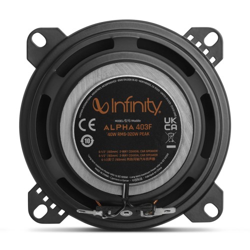 INFINITY, ALPHA 403F, 10 CM 2-JUOSTŲ KOAKSIALINIAI GARSIAKALBIAI INFINITY, ALPHA 403F, 10 CM 2-JUOSTŲ KOAKSIALINIAI GARSIAKALBIAI