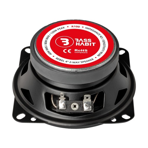 BASS HABIT REBEL R100, 10 CM KOAKSIALINIAI AUTOMOBILINIAI GARSIAKALBIAI BASS HABIT REBEL R100, 10 CM KOAKSIALINIAI AUTOMOBILINIAI GARSIAKALBIAI