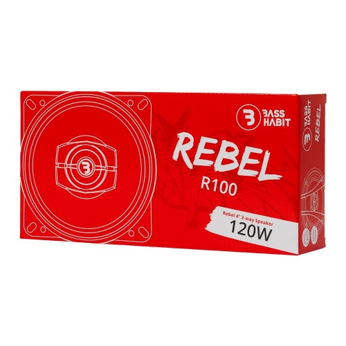 BASS HABIT REBEL R100, 10 CM KOAKSIALINIAI AUTOMOBILINIAI GARSIAKALBIAI BASS HABIT REBEL R100, 10 CM KOAKSIALINIAI AUTOMOBILINIAI GARSIAKALBIAI